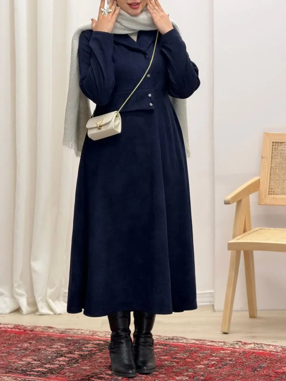 3717-مانتو مزونی وقار